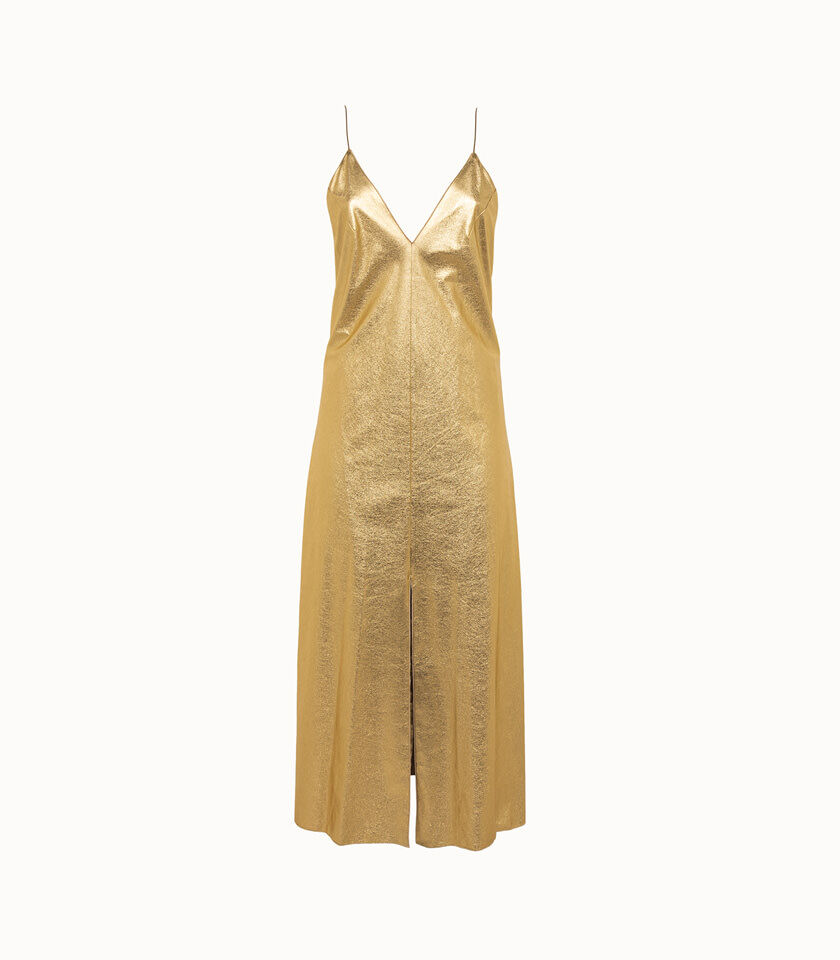 forte forte slip dress laminato