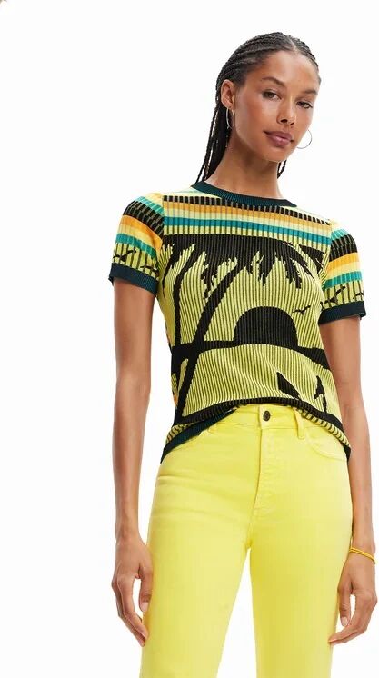 Desigual T-Shirt Donna Art 23swtkae Colore Foto Misura A Scelta AMARILLO