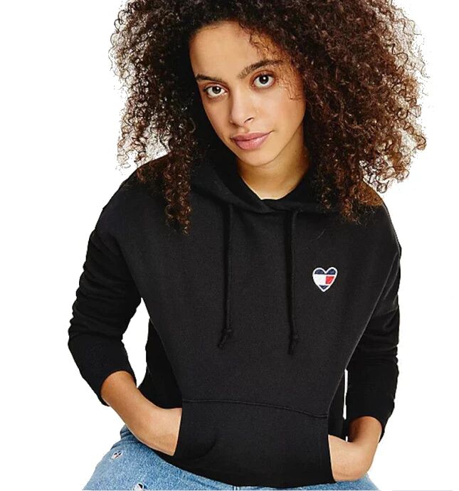 TOMMY HILFIGER Felpa Donna Art Dw0dw10395 Bds Colore Nero Misura A Scelta NERO