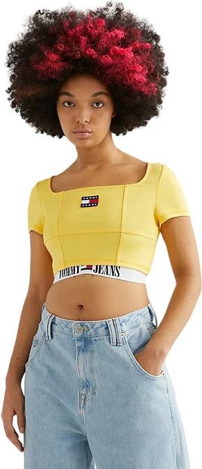 TOMMY HILFIGER Top Donna Art Dw0dw15312 P-E 23 Colore E Misura A Scelta STAR FRUIT YELLOW