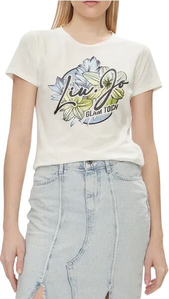 Liu Jo T-Shirt Donna Art Ta4202 Js003 LT.IVORY/GREEN TROP