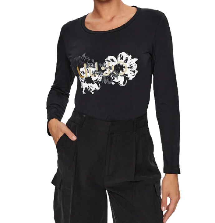 Liu Jo Maglia Donna Art Tf3285 J0088 NERO FLOWER