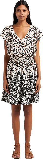 Liu Jo Abito Donna Art Va3108 Ts349 Colore Foto Misura A Scelta NATURAL LEOP.ZEBRA