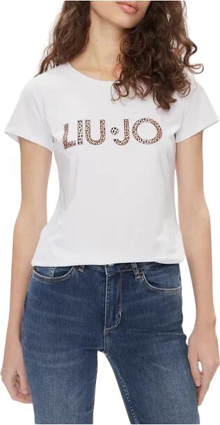 Liu Jo T-Shirt Donna Art Va4105 Js003 BCO/CORAL JUNGLE