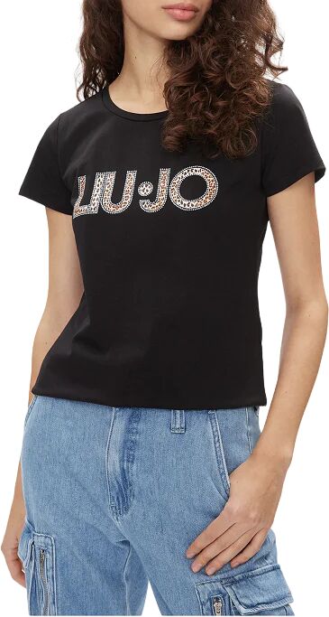 Liu Jo T-Shirt Donna Art Va4105 Js003 NERO/GEOM.CAMOU GREE