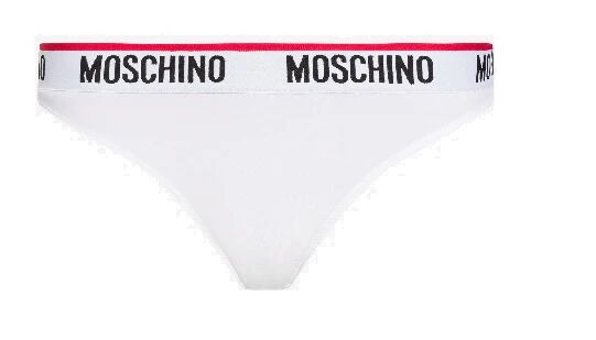 MOSCHINO Slip Donna In Microfibra Con Logo Art A47429003 0001 Colore Foto Misura A Scelta BIANCO 4