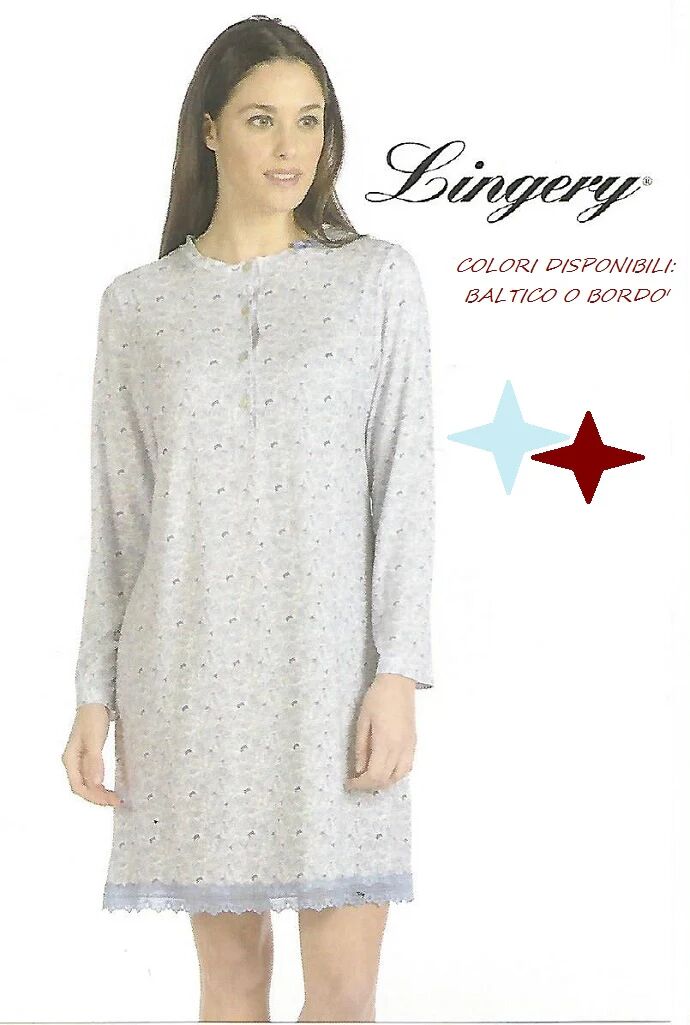 LINGERY Canotta Donna Interlock 100% Cotone Art.9319 Colore E Misura A Scelta BALTICO 48