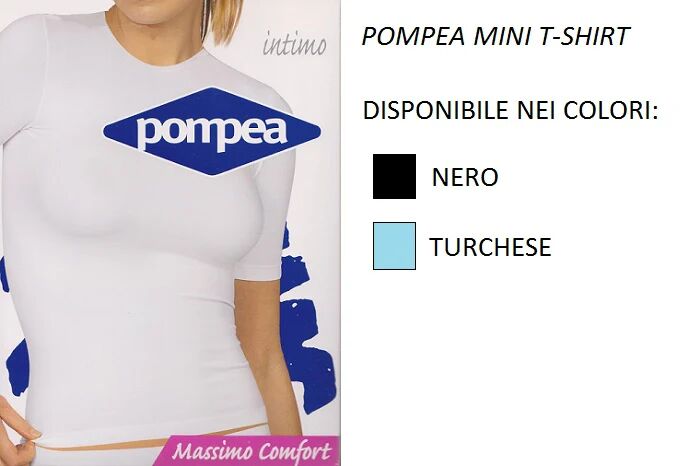 POMPEA Mini T-Shirt Donna Art Mini T-Shirt Col. E Mis. A Scelta NERO L-XL