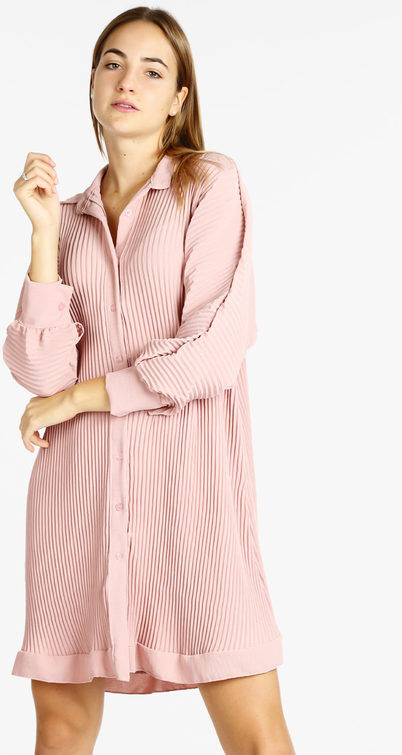 Vanita Abito a camicia plissettato Vestiti donna Rosa taglia Unica