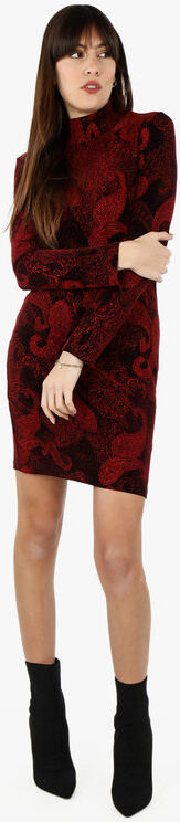 Sweet Abito donna accollato con lurex Vestiti donna Rosso taglia S