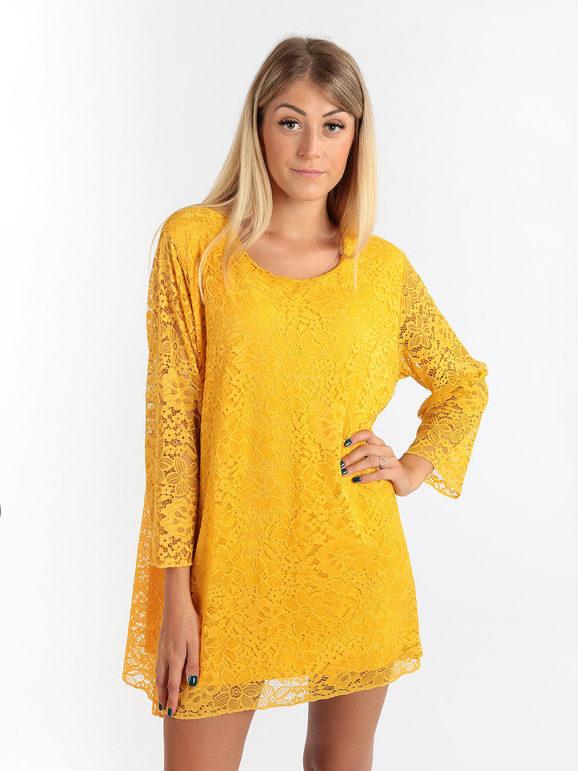 Solada Abito in pizzo Abiti donna Giallo taglia M/L