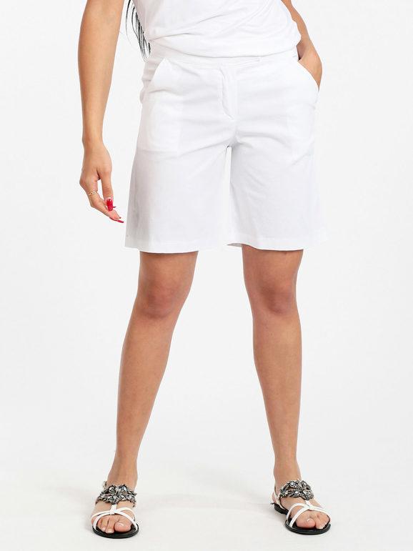 Frenetika Bermuda donna in cotone Shorts donna Bianco taglia XL