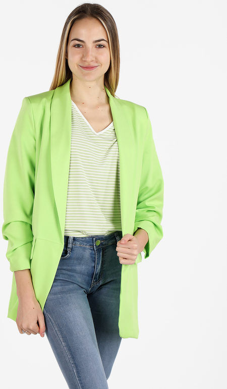 Vanita Blazer donna aperto con maniche arricciate Blazer donna Verde taglia Unica