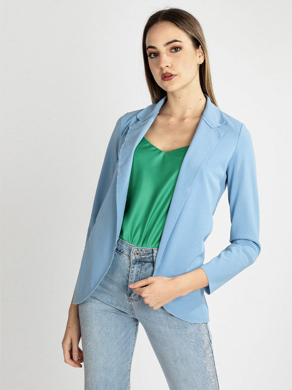 Solada Blazer donna aperto Blazer donna Blu taglia S