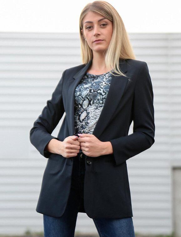 Radaus Blazer donna con bottone Blazer donna Blu taglia 52