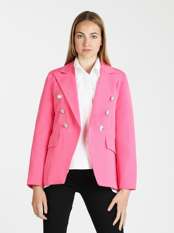 Melitea Blazer donna doppiopetto Blazer donna Fucsia taglia L