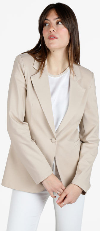 Fashion Blazer donna elegante con bottone Blazer donna Beige taglia XL