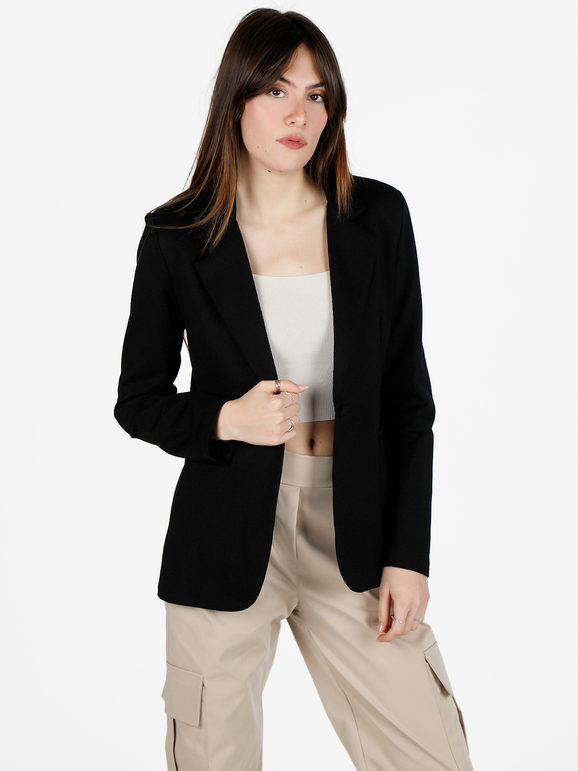 Fashion Blazer donna elegante con bottone Blazer donna Nero taglia XL