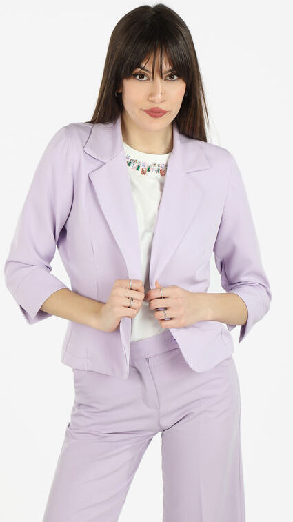 Frenetika Blazer donna elegante con maniche a 3/4 Blazer donna Viola taglia XL