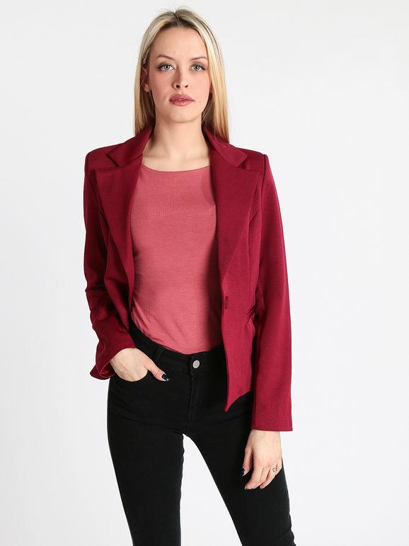 Serenax Blazer tinta unita Blazer donna Rosso taglia S