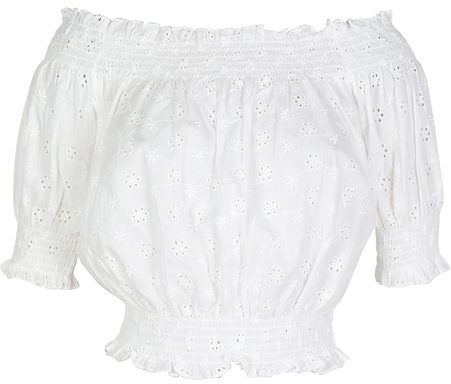 Sweet Blusa cropped donna in pizzo Bluse donna Bianco taglia S/M