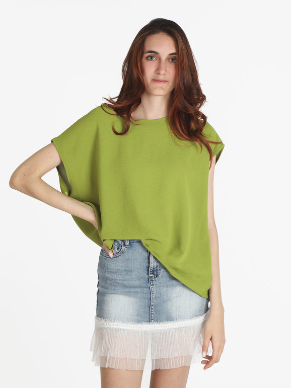 Daystar Blusa donna con bottoncini sul retro Bluse donna Verde taglia Unica