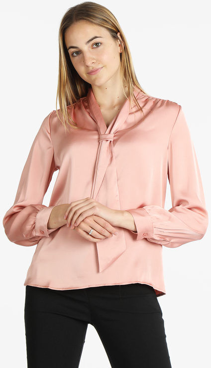 Sweet Blusa donna in raso con cravatta Bluse donna Rosa taglia M