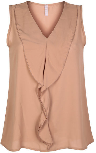 Daystar Blusa donna smanicata con scollo a V Bluse donna Beige taglia Unica