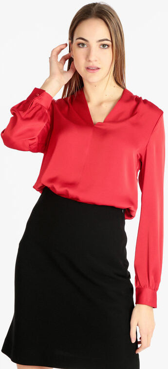 Sweet Blusa elegante donna in raso Bluse donna Rosso taglia M