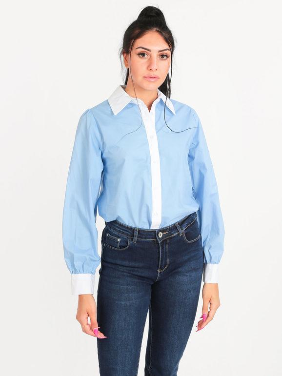 Lumina Camicia donna classica in cotone Camicie Classiche donna Blu taglia S
