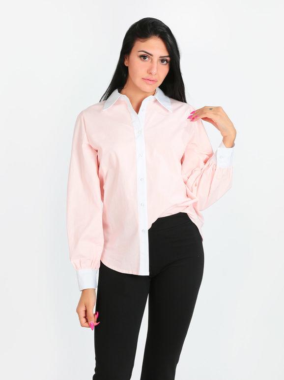 Lumina Camicia donna classica in cotone Camicie Classiche donna Rosa taglia S