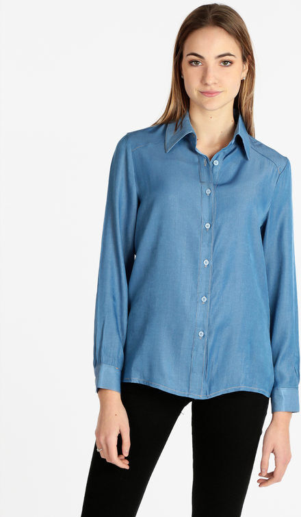 Sweet Camicia donna effetto jeans Camicie donna Blu taglia M