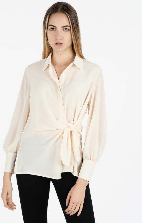 hdl milano Camicia donna elegante a maniche lunghe Camicie donna Beige taglia Unica