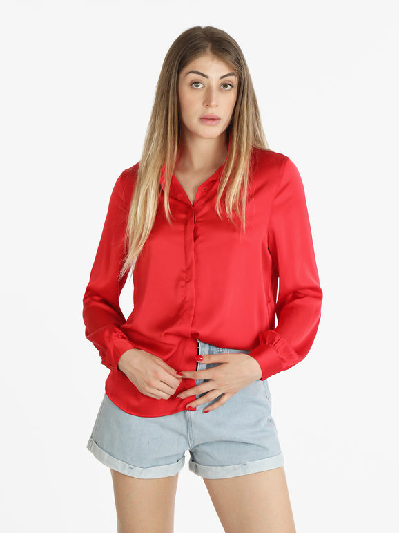 Sweet Camicia donna in raso con colletto Camicie donna Rosso taglia XL