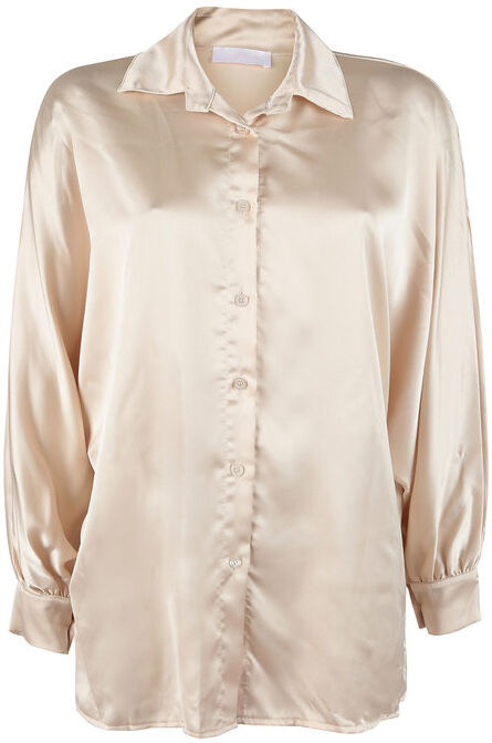 Vanita Camicia donna oversize con manica a pipistrello Camicie Classiche donna Beige taglia Unica