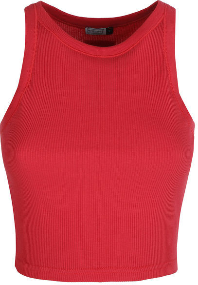 Sublyme Canotta cropped da donna a costine Tops donna Rosso taglia M