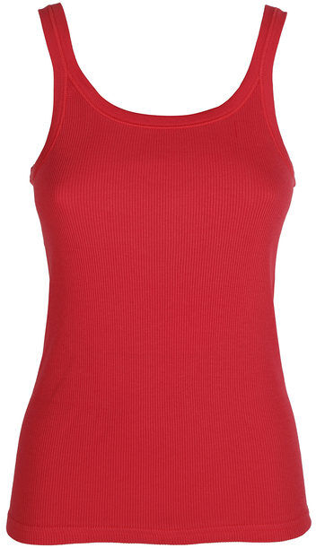 Sublyme Canotta donna girocollo a costine Tops donna Rosso taglia S