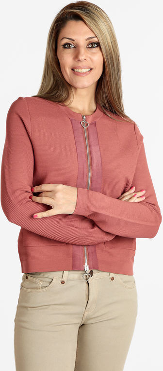 Louise Orop Cardigan da donna con cerniera Cardigan donna Rosso taglia M/L