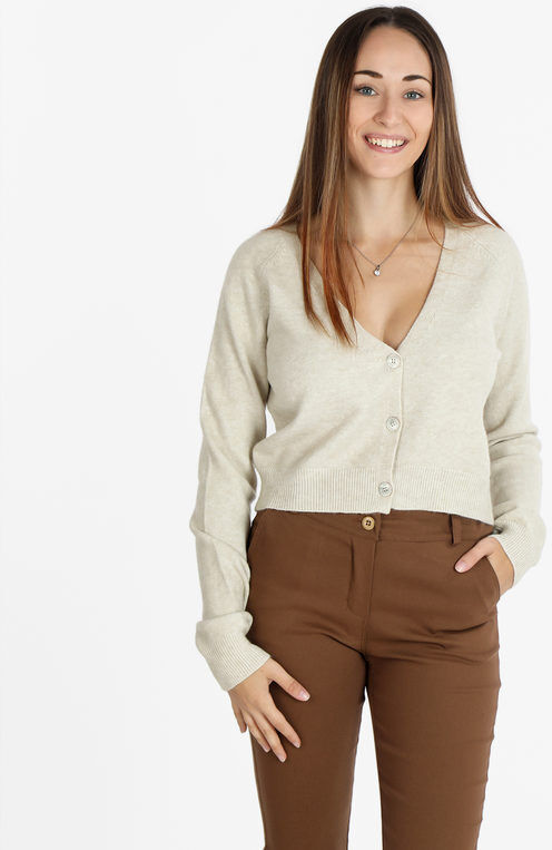 lois & pepe Cardigan da donna corto Cardigan donna Beige taglia S/M