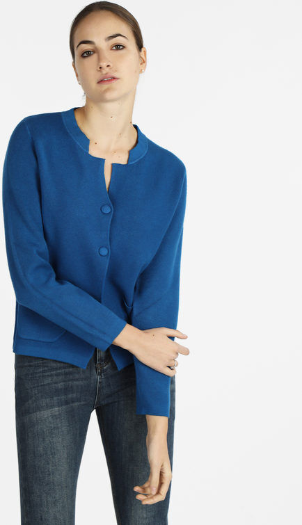 Griffai Cardigan in maglia donna con bottoni Cardigan donna Blu taglia S