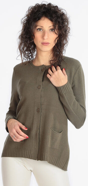 lois & pepe Cardigan in maglia lavorata con tasche da donna Cardigan donna Verde taglia M/L