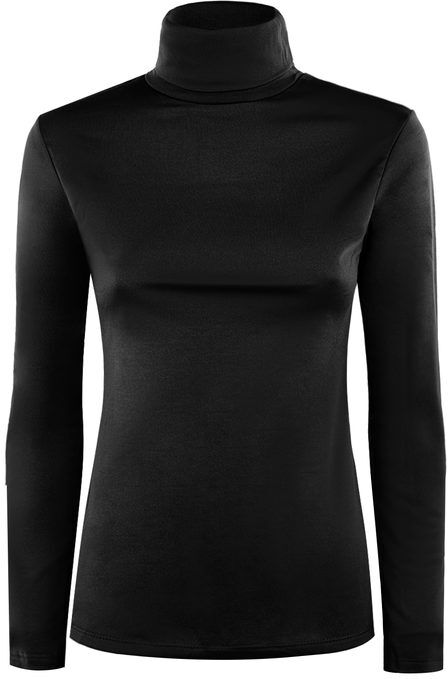 Gladys Dolcevita donna felpato T-Shirt Manica Lunga donna Nero taglia M