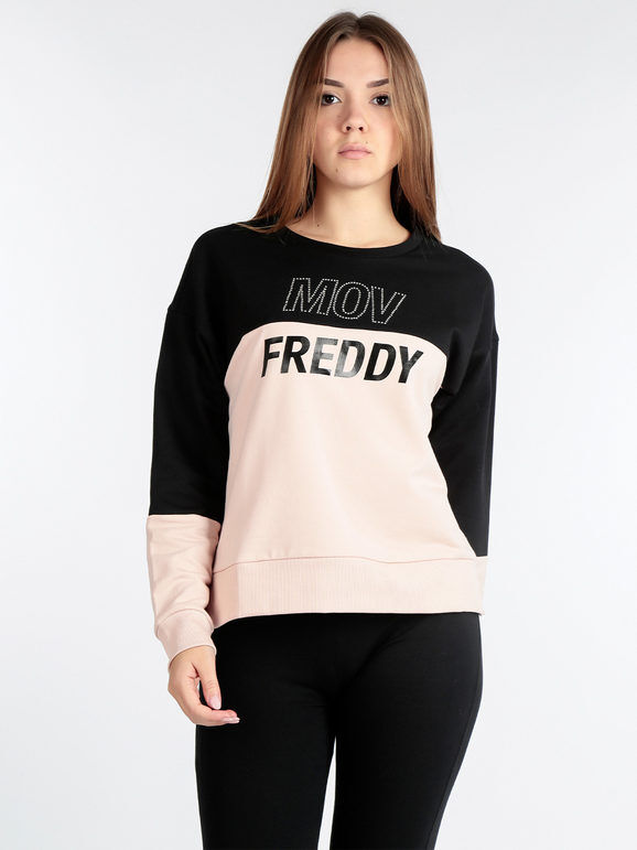 Freddy F2WMVS1 Felpa donna girocollo Felpe Pesanti donna Rosa taglia M