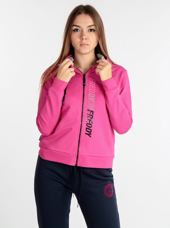 Freddy Felpa donna con cappuccio Felpe Pesanti donna Fucsia taglia S