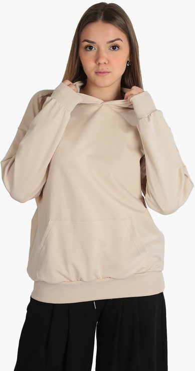 Ladp Felpa donna con cappuccio Felpe Leggere donna Beige taglia M