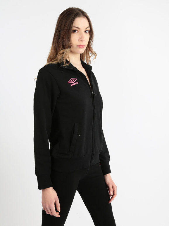 Umbro Felpa donna in cotone con zip Felpe Leggere donna Nero taglia L