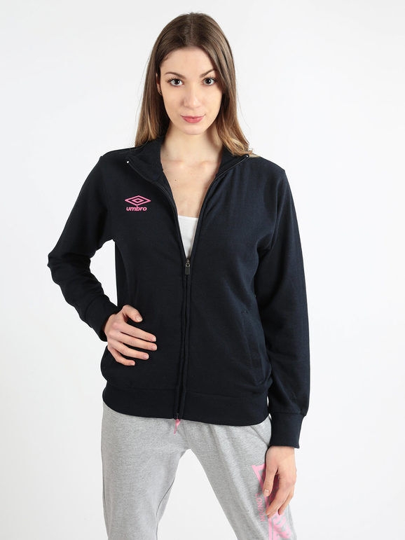 Umbro Felpa donna in cotone con zip Felpe Leggere donna Blu taglia XL