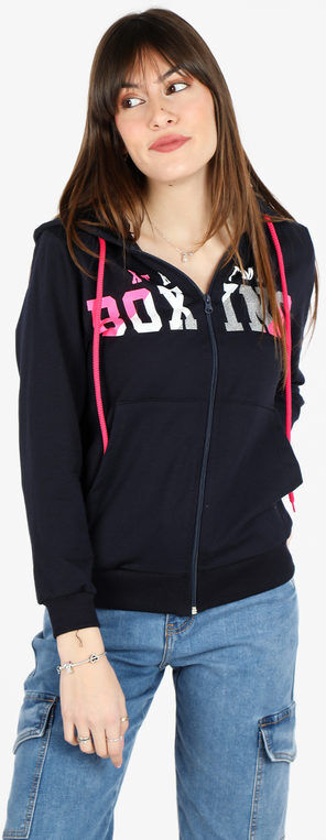 Xtreme Boxing Felpa sportiva da donna con cappuccio e zip Felpe Leggere donna Blu taglia S