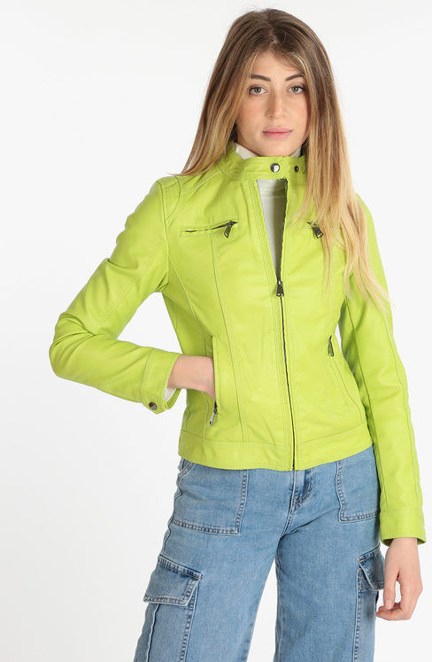 Solada Giacca donna in ecopelle Giacche Ecopelle donna Verde taglia S