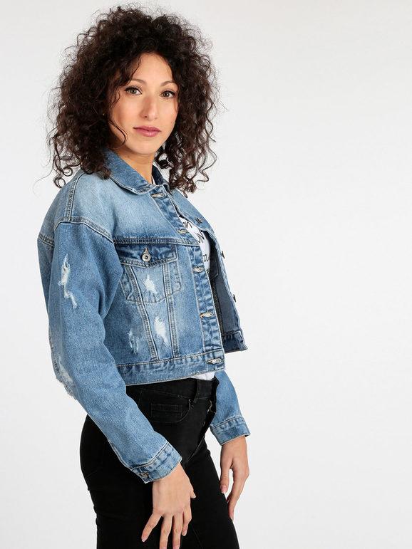 Miti Baci Giacca in jeans da donna oversize Giacche Jeans donna Jeans taglia L